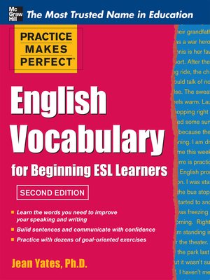 cover image of Practice Makes Perfect English Vocabulary for Beginning ESL Learners
